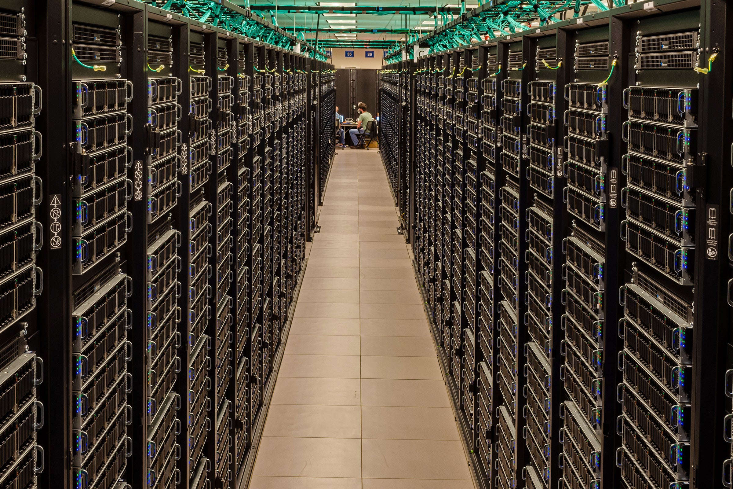A photo of the TACC Frontera supercomputer